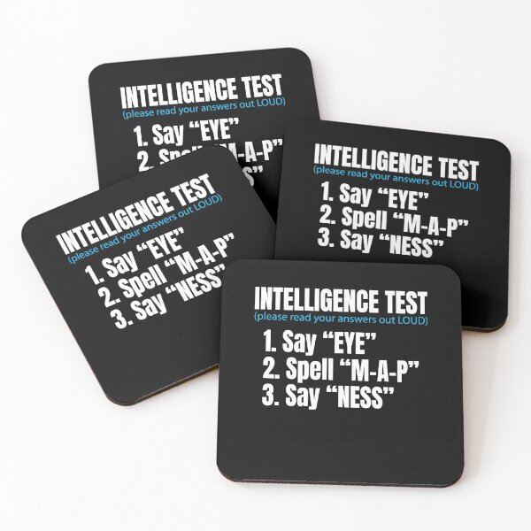 Item preview, Intelligence Test Say Eye M A P Ness funny dad joke designed and sold by Rahjihan.