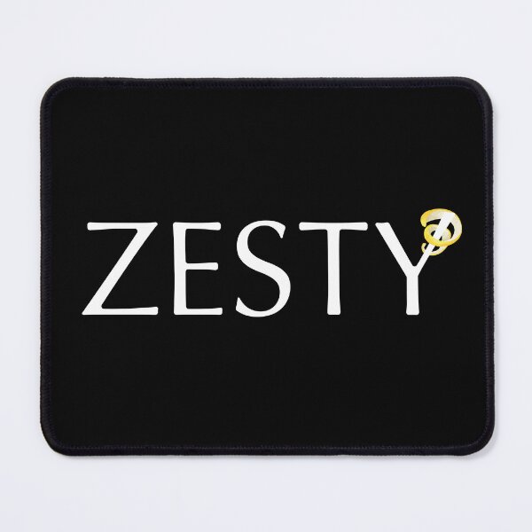 Item preview, Zesty - typography with lemon peel twist designed and sold by Happy Puppy Print On Demand.