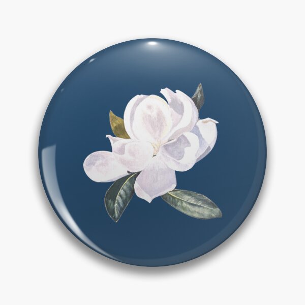 Item preview, Magnolia Painting Diagonal on Dark Blue 21486b designed and sold by Art in My Loft.