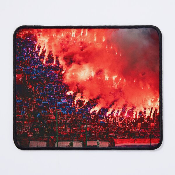 Item preview, A vibrant football fan display with flares at a match between Wisła Kraków and Bruk-Bet Termalica Nieciecza. designed and sold by Piotr Front.