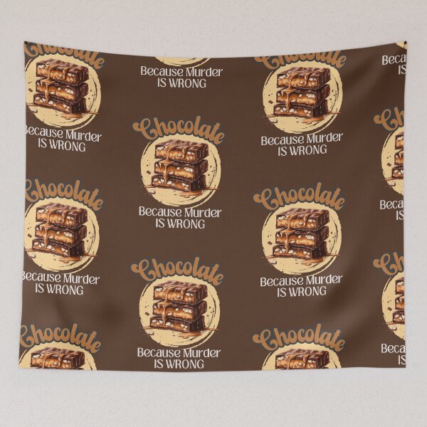 Item preview, Retro Chocolate Because Murder Is Wrong Funny Dark Humor  designed and sold by nat82.