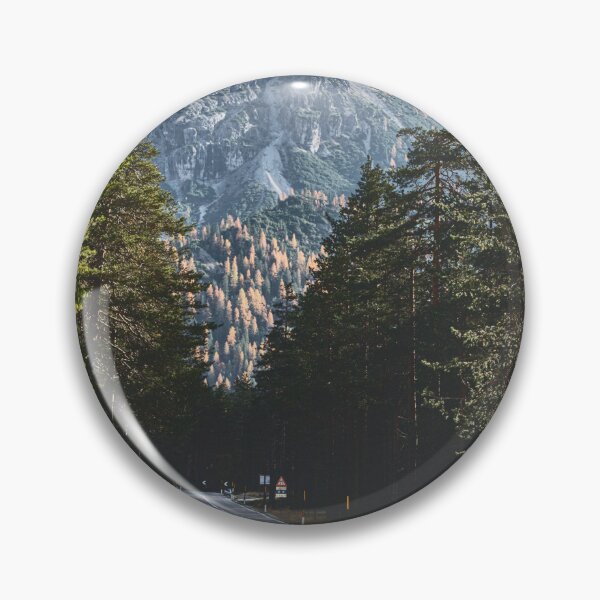 Item preview, A scenic road through the Dolomites in Italy, surrounded by dense forests and towering mountains. designed and sold by Piotr Front.
