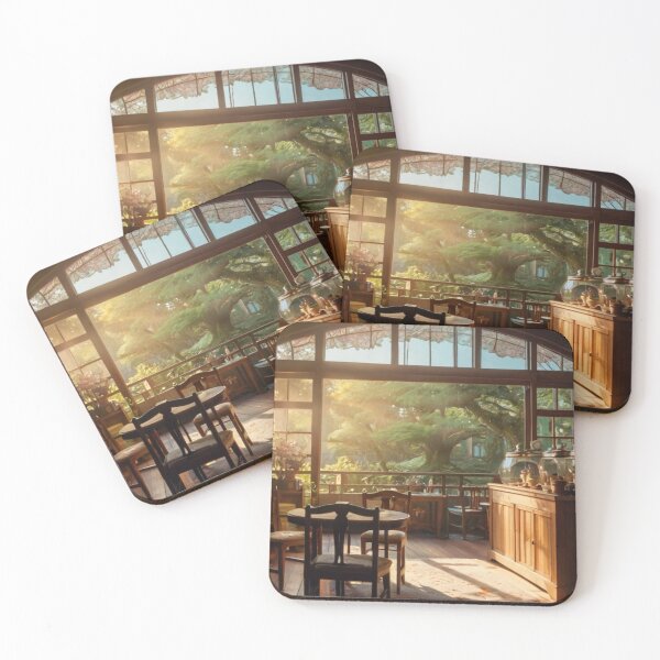 Item preview, Happiness in the Nature-Embraced Tea Shop designed and sold by BlareBlare.