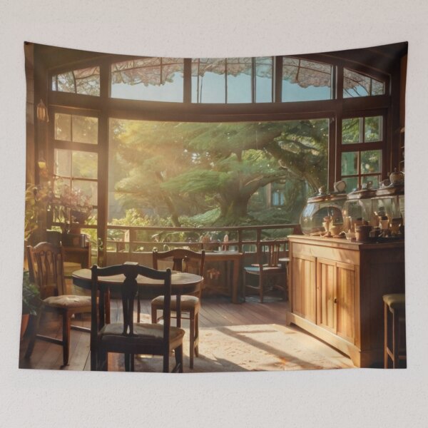 Item preview, Happiness in the Nature-Embraced Tea Shop designed and sold by BlareBlare.