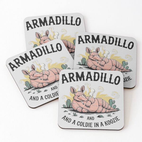 Item preview, Relaxed Armadillo Enjoying a Cold Drink in the Sun designed and sold by love3617.