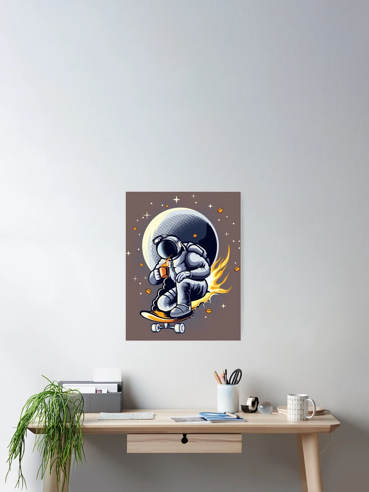 Thumbnail 2 of 3, Poster, Astro Coffee Addict designed and sold by RWT-Design.