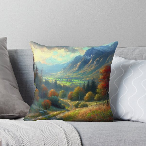 Artikelvorschau, Gemälde eines Bergtals entworfen und verkauft von Down Unda Store.