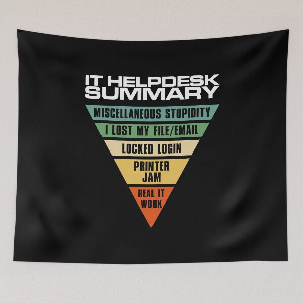 Item preview, IT Helpdesk Summary Technical Support Computer Help Desk designed and sold by Rahjihan.