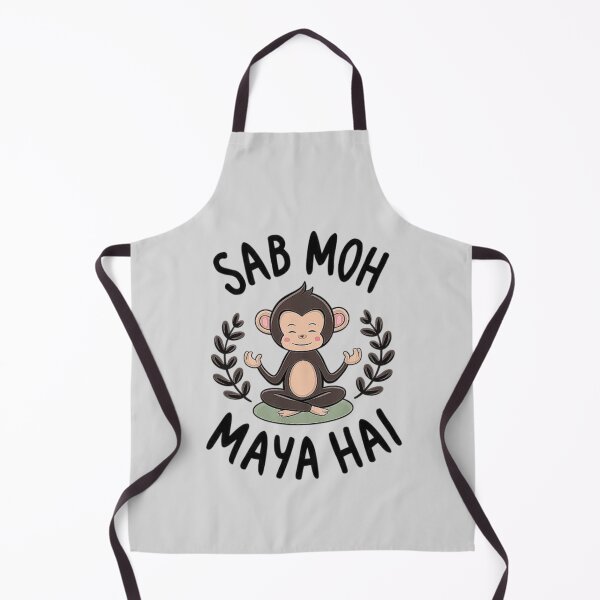Item preview, Cute Monkey Meditation - Sab Moh Maya Hai Yoga Design designed and sold by love3617.