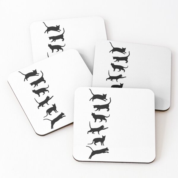Item preview, Whiskered Wonders: A Dance of Black Cat Silhouettes 2, Unique designed and sold by villacreativa.