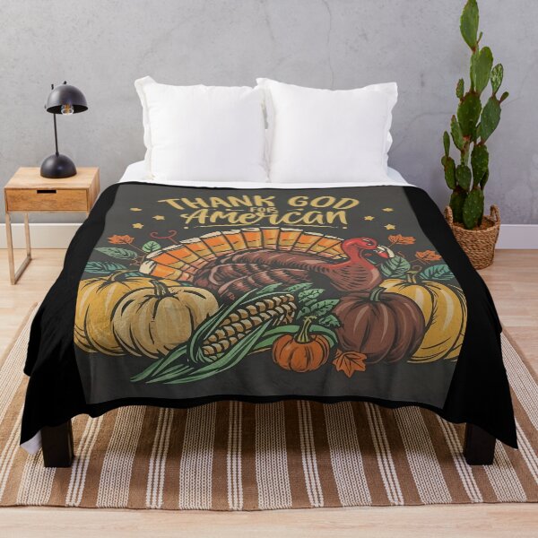 Item preview, Thank God for american food turkey and pumpkins gifts for thanksgiving day designed and sold by thankful-loco.
