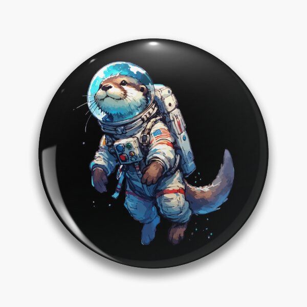 Item preview, Otter Astronaut Space Watercolor designed and sold by TomFrontierArt.