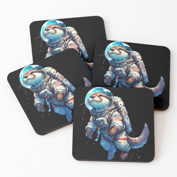 Item preview, Otter Astronaut Space Watercolor designed and sold by TomFrontierArt.