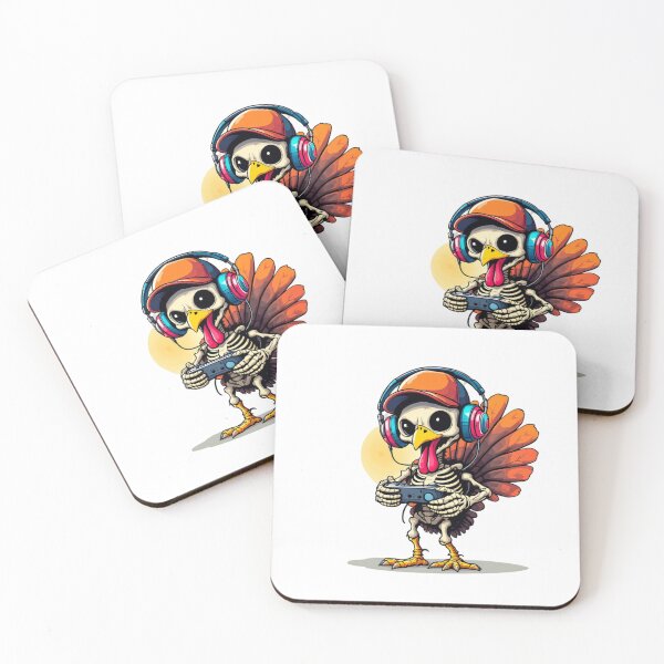 Item preview, skeleton turkey with game controller designed and sold by jkrphoto.