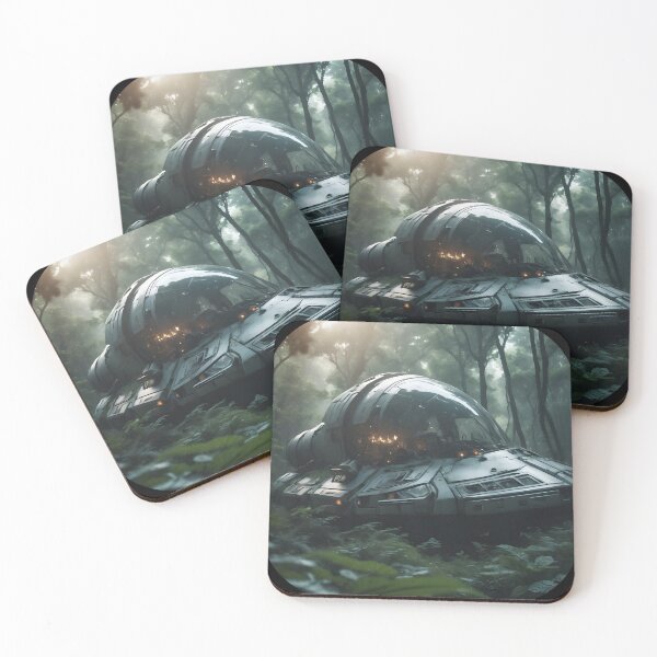 Item preview, Alien - Crashed Spaceship in Forest - 03 designed and sold by kjp-design.