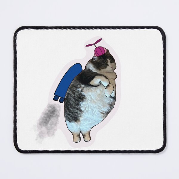 Item preview, Chubby flying tabby cat designed and sold by YipYapDesigns.