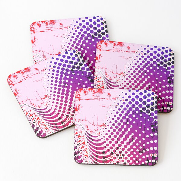 Item preview, Bold Retro Pop Dot Grunge Pattern in Red and Purple designed and sold by SportyAndArtful.