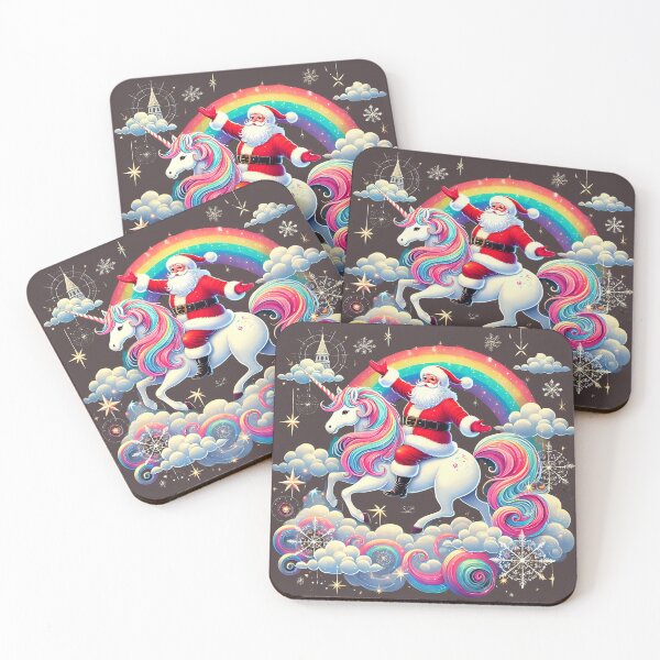 Item preview, Santa Claus on Unicorn Fantasy Christmas Vibes designed and sold by Nalin-Design.