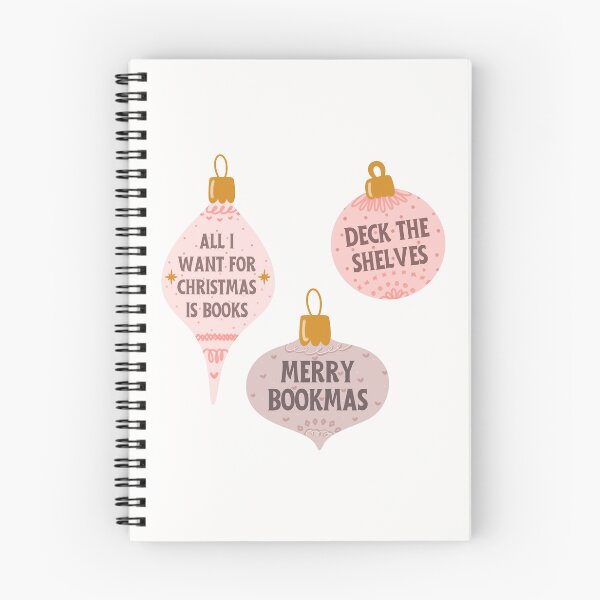 Item preview, Bookish Christmas Baubles Set - Pink designed and sold by Neadoodles.