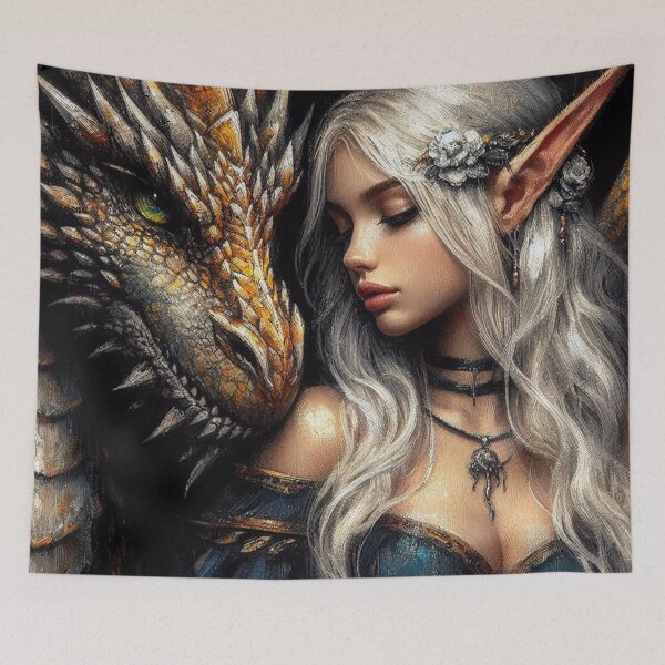 Item preview, An Elf And Her Dragon  designed and sold by Paragon-Art.