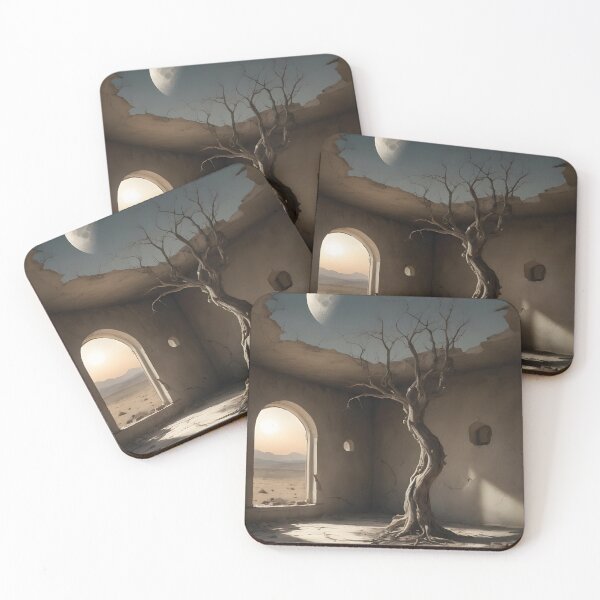 Item preview, Mystical, Abandoned Home on Desert and Moon - 01 designed and sold by kjp-design.