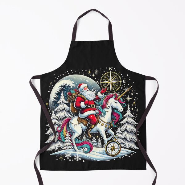 Item preview, Santa on Magical Unicorn with Compass Christmas Adventure designed and sold by Nalin-Design.