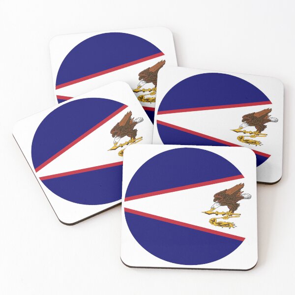 Item preview, American-Samoa Flag Round designed and sold by MoonElite.