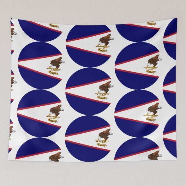 Item preview, American-Samoa Flag Round designed and sold by MoonElite.