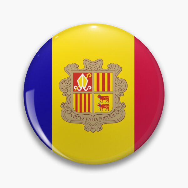 Item preview, Andorra Flag Round designed and sold by MoonElite.