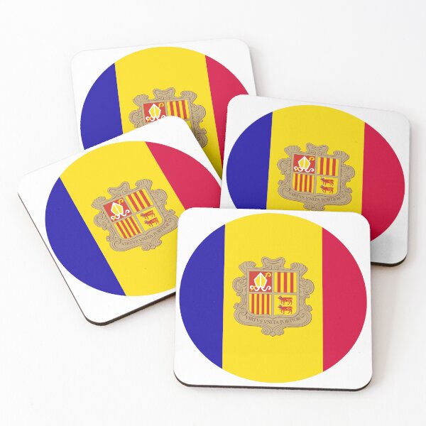 Item preview, Andorra Flag Round designed and sold by MoonElite.