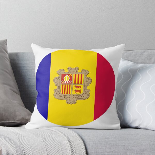 Item preview, Andorra Flag Round designed and sold by MoonElite.