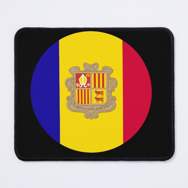 Item preview, Andorra Flag Round designed and sold by MoonElite.