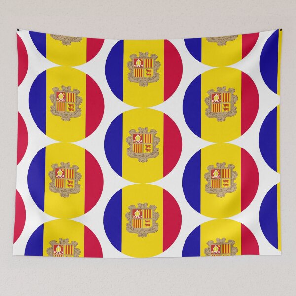 Item preview, Andorra Flag Round designed and sold by MoonElite.