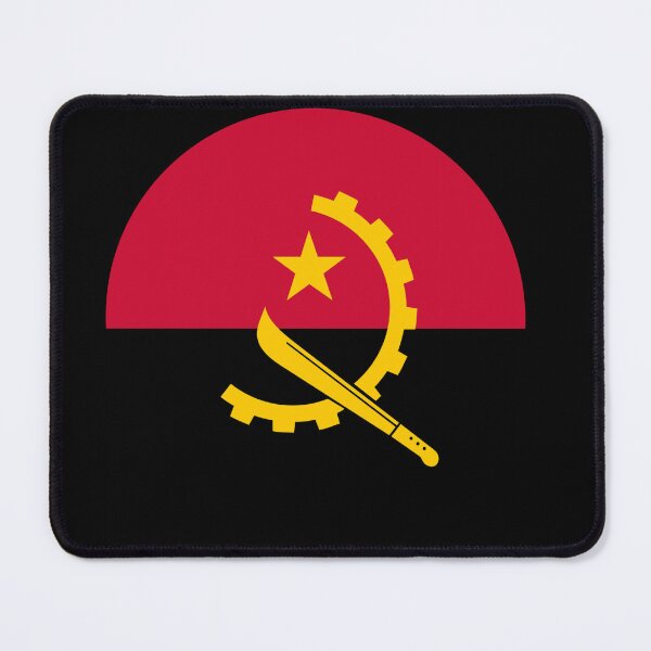 Item preview, Angola Flag Round designed and sold by MoonElite.