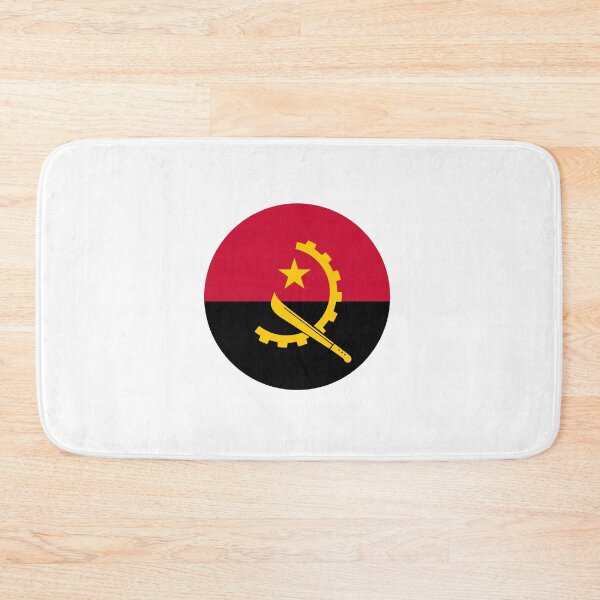 Item preview, Angola Flag Round designed and sold by MoonElite.