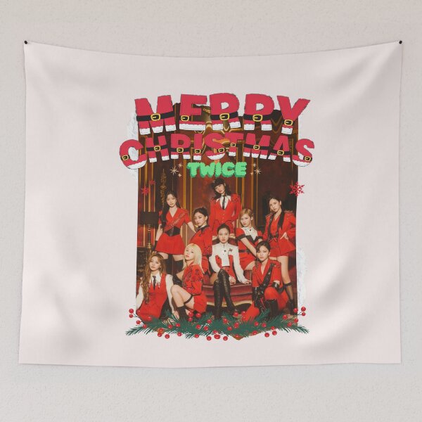 Item preview, Festive TWICE Merry Christmas Fanart Collage designed and sold by AJUNICE STUDIO.