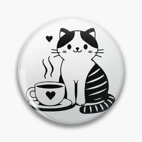 Item preview, cat coffee sticker designed and sold by Me-design34.