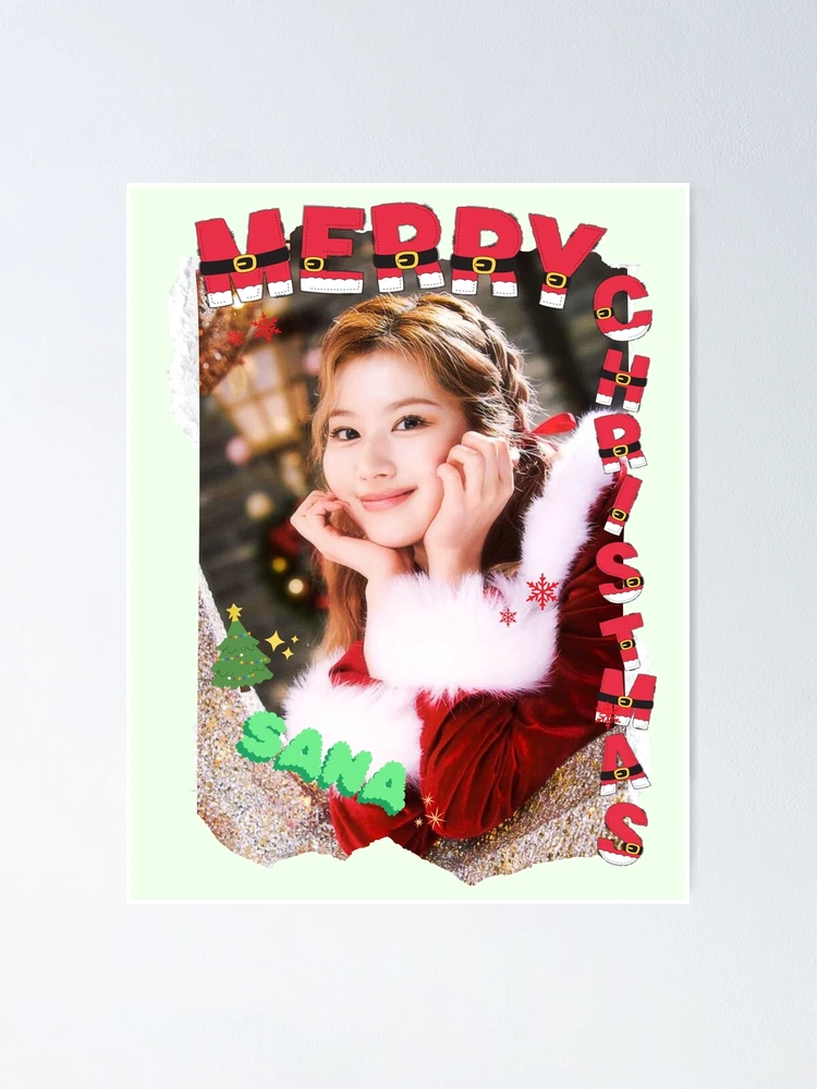 TWICE Sana Christmas Fanart Festive Collage