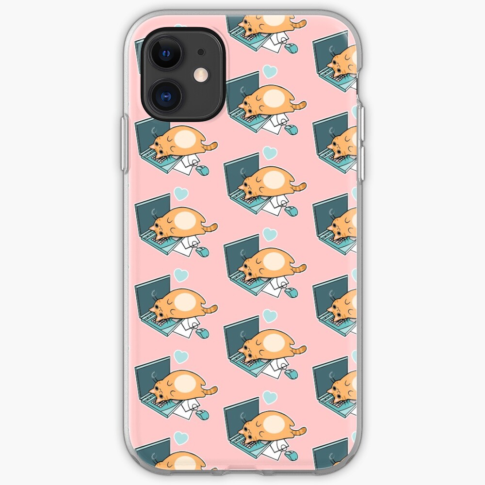 Nette Laptop-Katze iPhone-Hülle & Cover
