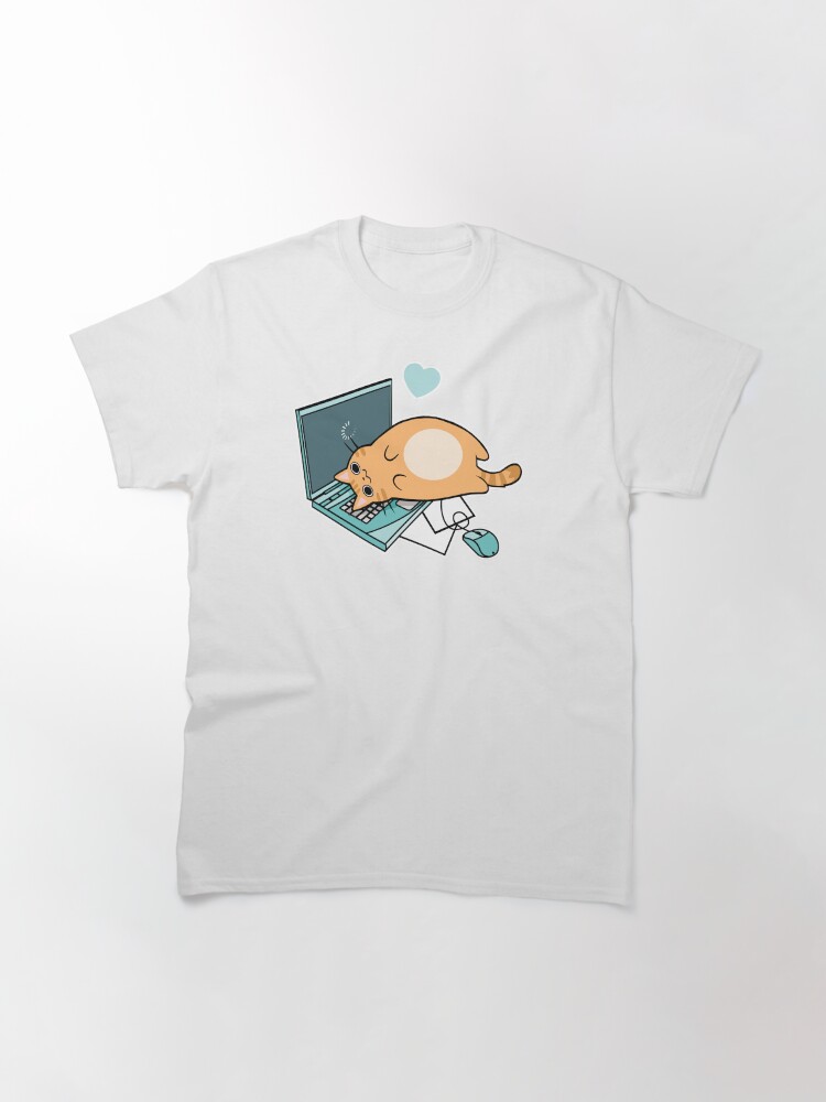 T-shirt classique ''Chat mignon pour ordinateur portable' : autre vue