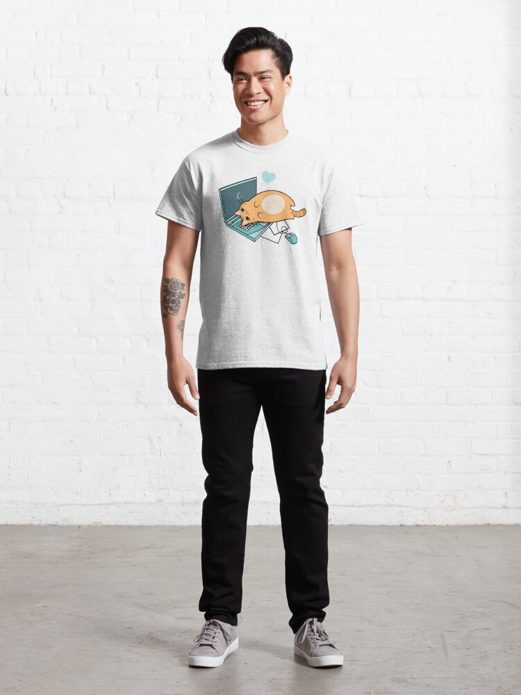 T-shirt classique ''Chat mignon pour ordinateur portable' : autre vue