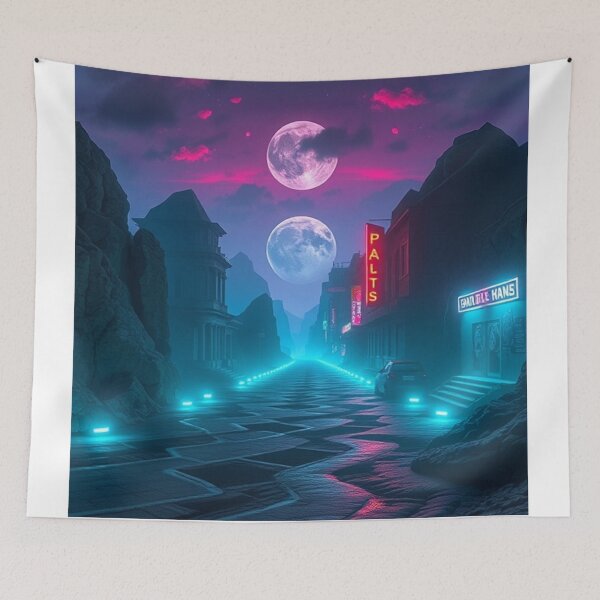 Item preview, Two Moons Over the Cosmic Tavern designed and sold by ErGoBa.