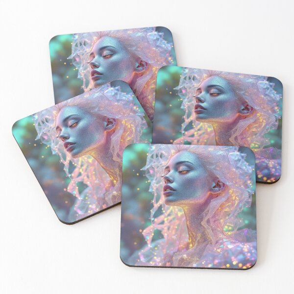 Item preview, Ethereal woman in iridescent glow designed and sold by yearmoe.