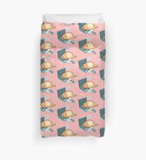 Cute Laptop Cat Duvet Cover