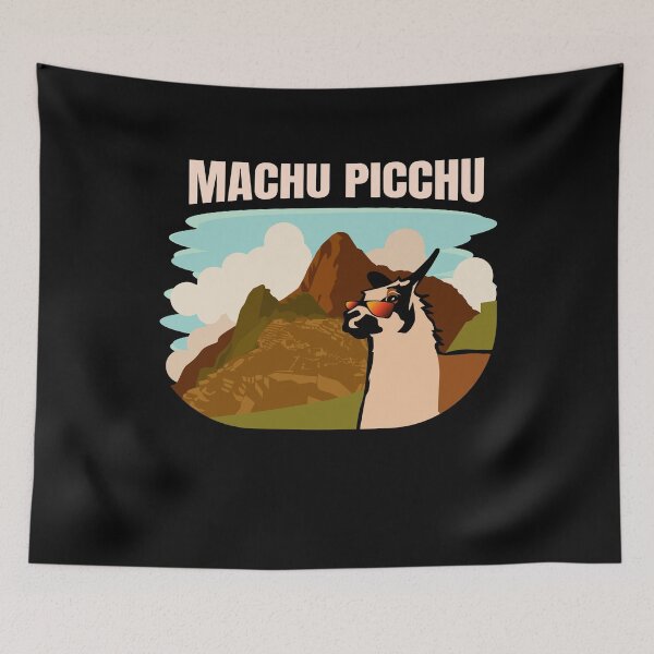 Item preview, Machu Picchu Llama Mountain Panorama designed and sold by MooonTees.