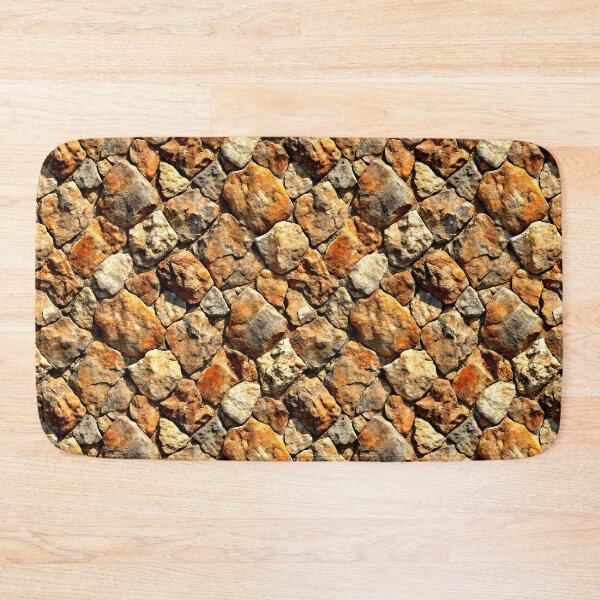 Item preview, Seamless Cobblestone Rock Pattern in Warm Yellow-Brown Tones designed and sold by VikArtStudio.