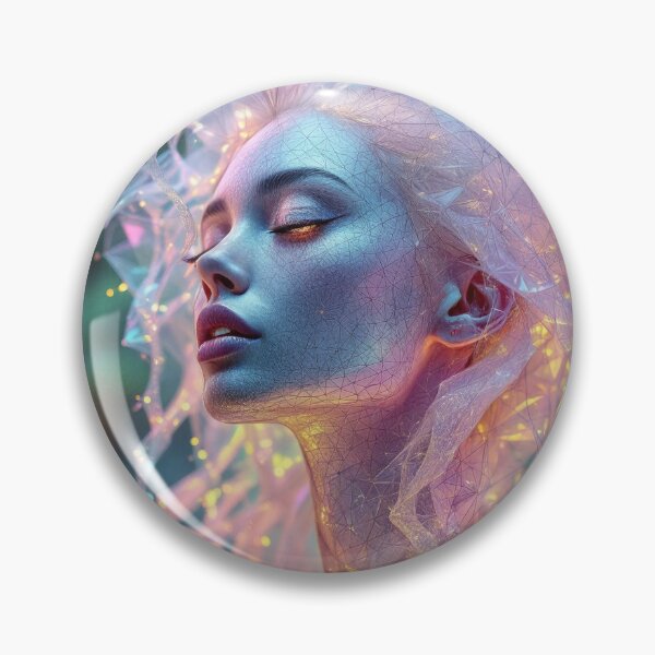 Item preview, Ethereal woman in iridescent glow designed and sold by yearmoe.