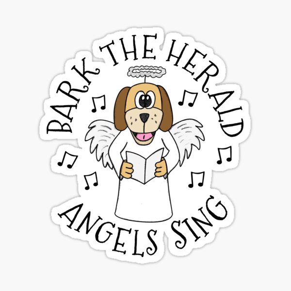 Artikel-Vorschau von Bark The Herald Angels Sing, Weihnachtskrippe Hund, designt und verkauft von doodlerob.