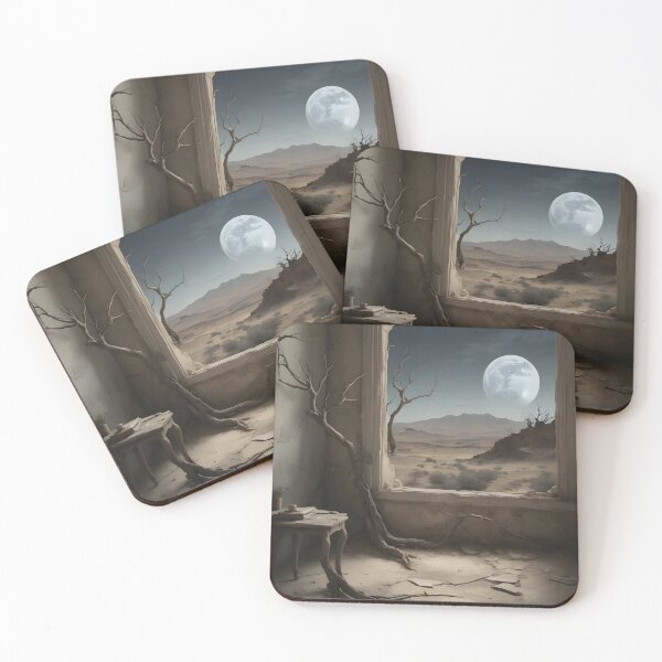 Item preview, Mystical, Abandoned Home on Desert and Moon - 03 designed and sold by kjp-design.
