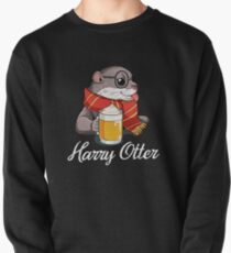 Harry Otter - Cute Wizard Otter With Butter Beer Pullover